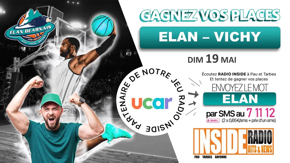 Gagnez vos entrées pour le prochain match de l'Elan Bearnais contre Vichy ce dimanche !