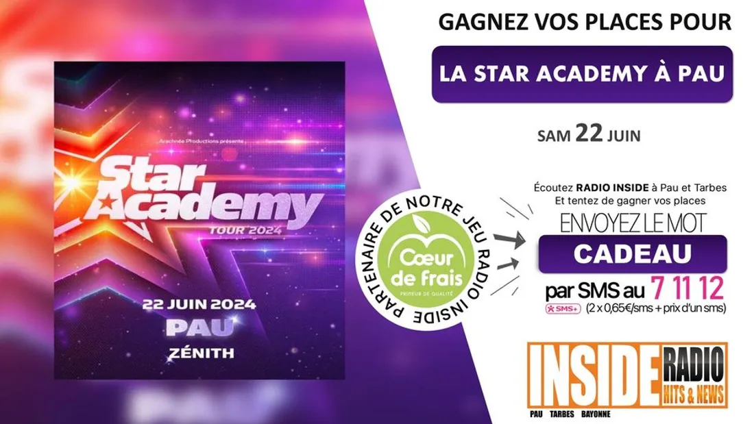 Gagnez les dernières places pour le concert de la Star Academy au zénith de Pau le samedi 22 juin ! 
