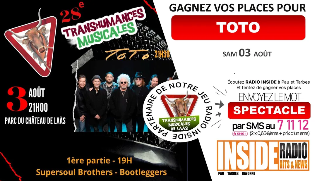 Gagnez vos entrées pour le concert de Toto à Laàs !