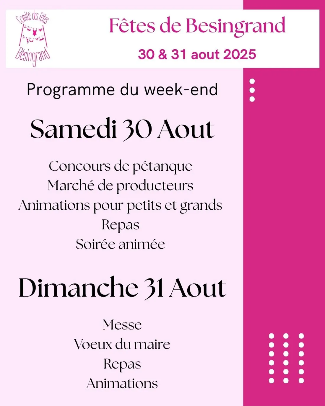 fêtes de besingrand