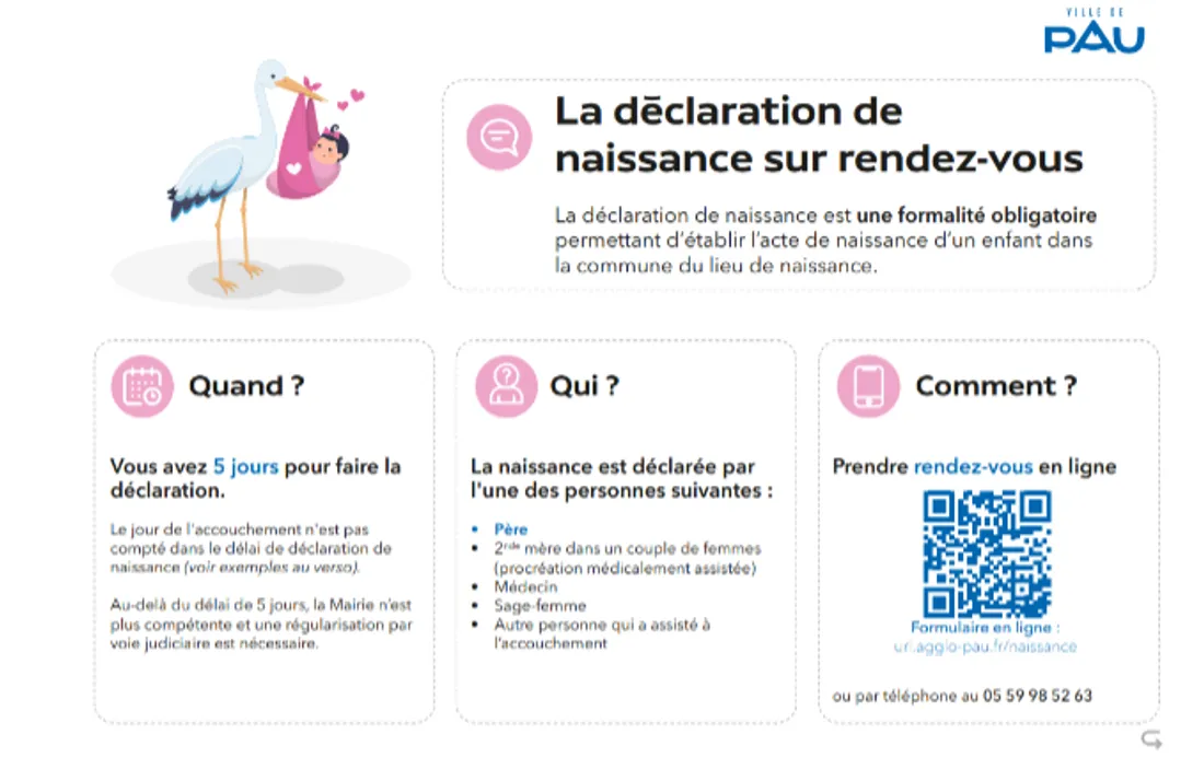 nouveau service pour déclaration naissance