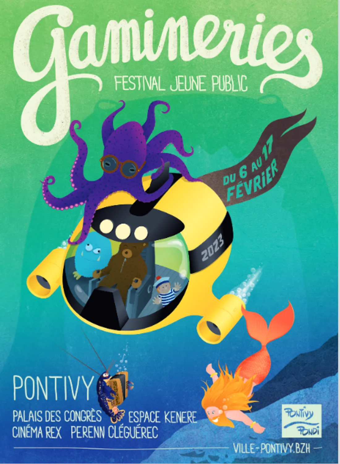 L'affiche de la 17ème édition du festival Les Gamineries, du 6 au 17 février prochain. 