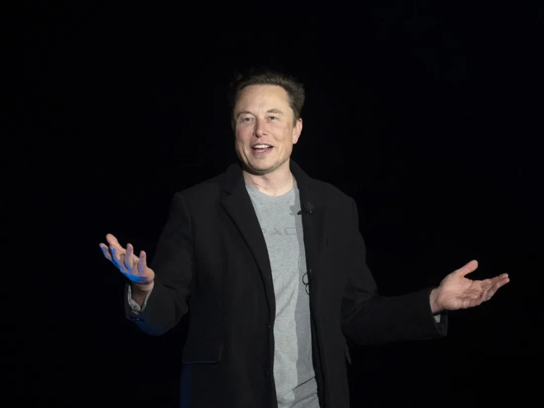 Elon Musk lors d'une conférence Space X.