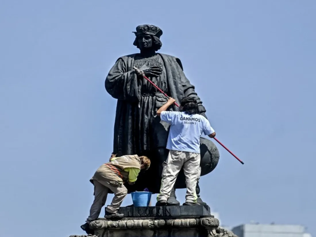 La statue de Christophe Colomb à Mexico