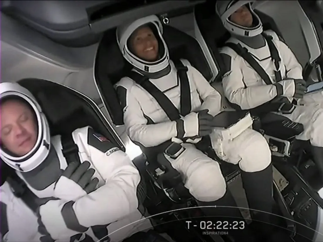 Les quatre premiers touristes spatiaux de l’histoire à bord de Falcon9 de Space X.