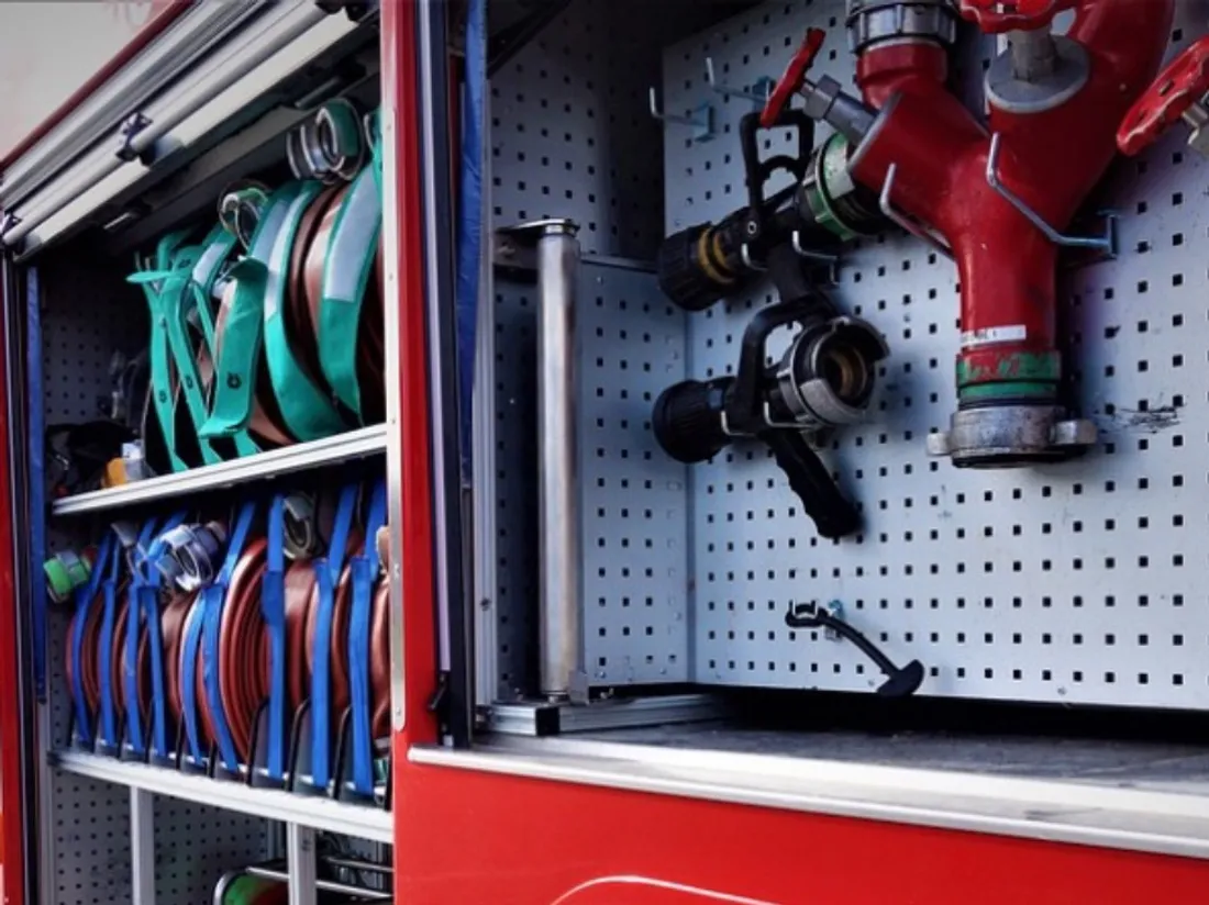 Un camion de pompiers Photo d'illustration.