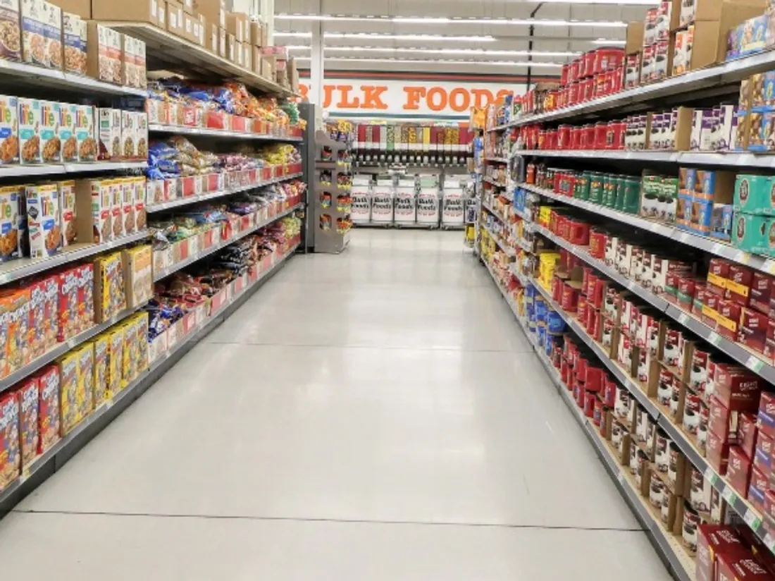 Un rayon de supermarché