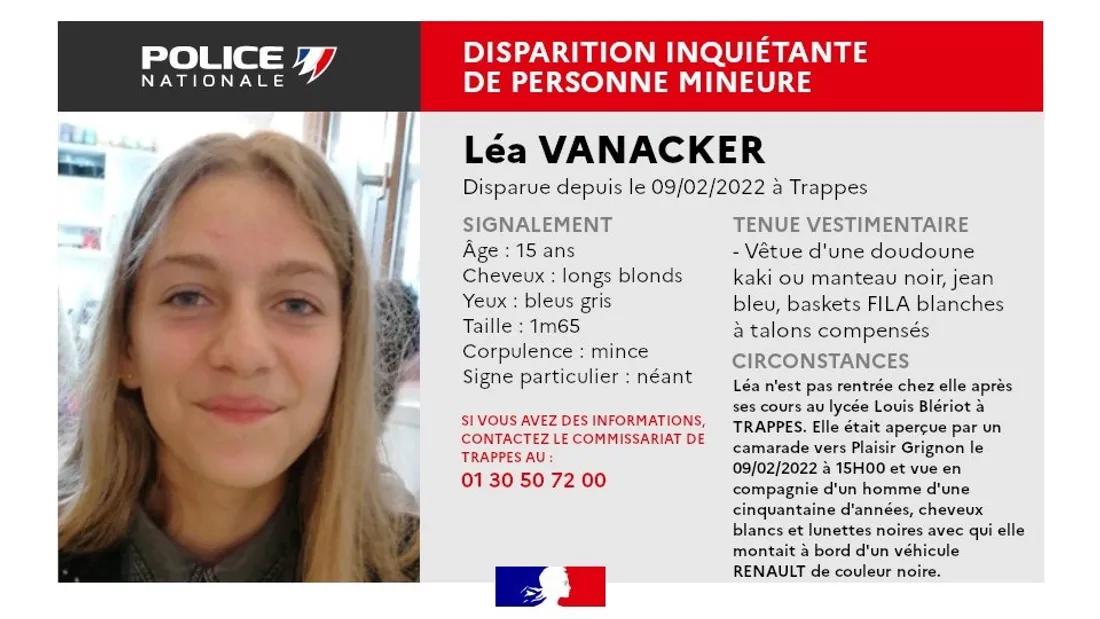Appel à témoin dans les Yvelines après la disparition inquiétante d’une ado de 15 ans