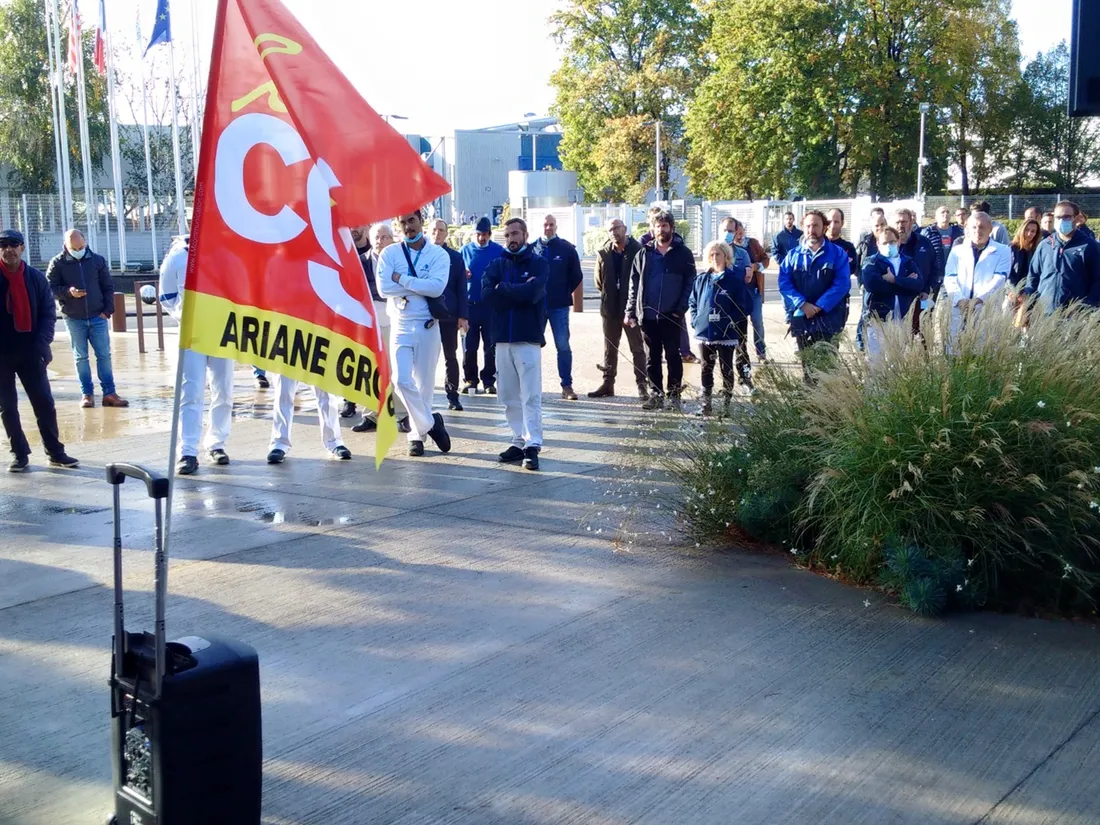 Environ 20% des effectifs mobilisés devant le site du Haillan ce jeudi