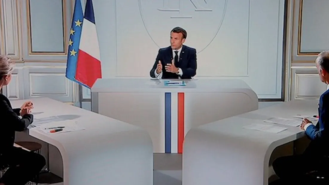 Emmanuel Macron en interview en octobre 2020.