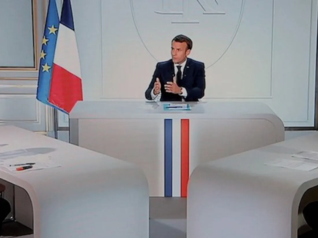 Emmanuel Macron en interview en octobre 2020.