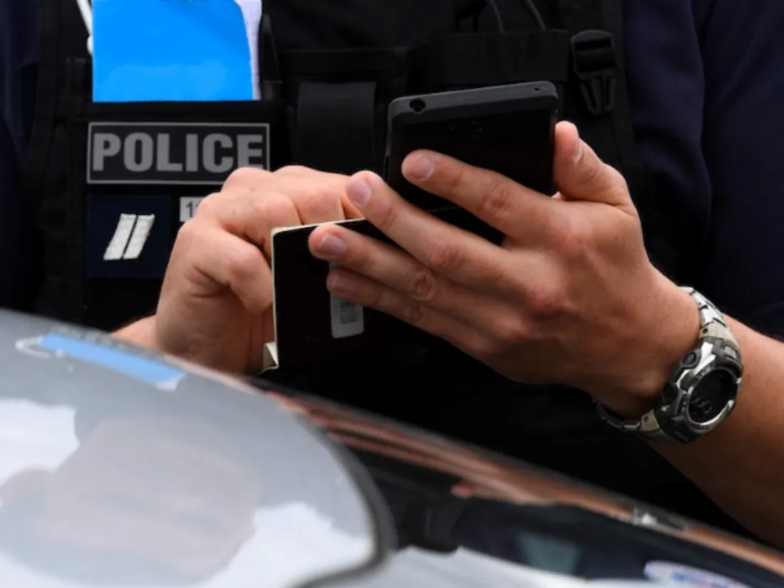 Un contrôle de police - illustration
