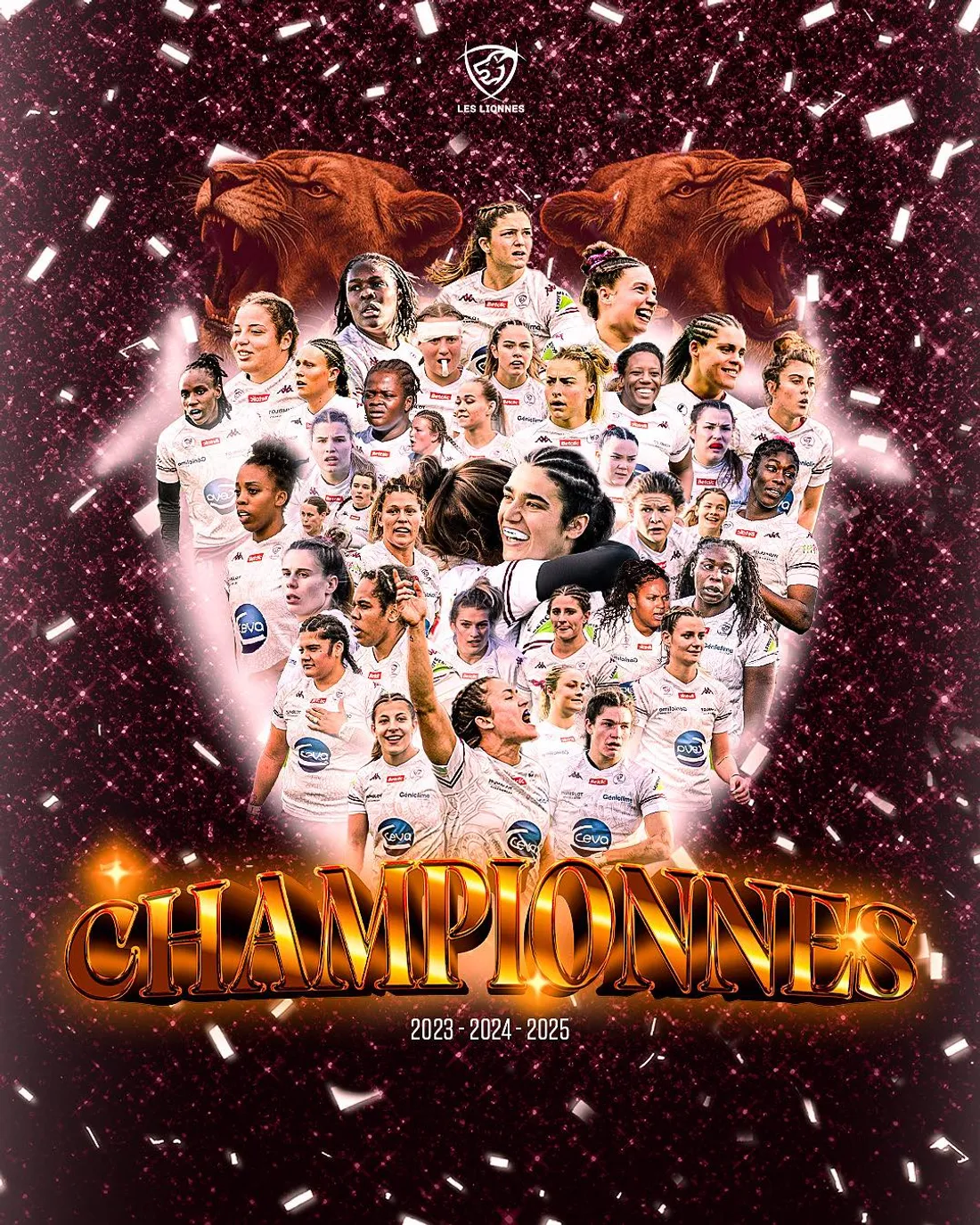 Les Lionnes du Stade Bordelais sont pour la 3eme fois Championne de France de Rugby