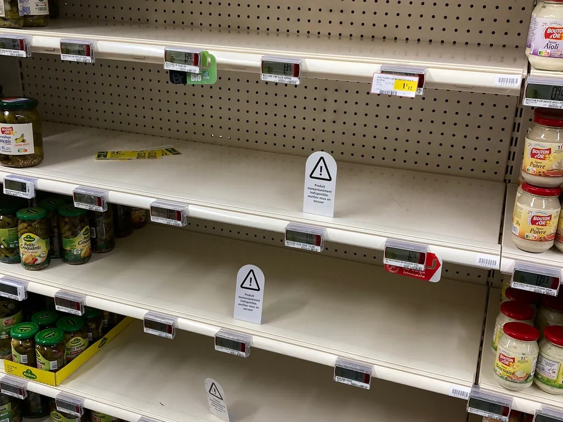 La moutarde commence aussi à manquer dans nos supermarchés