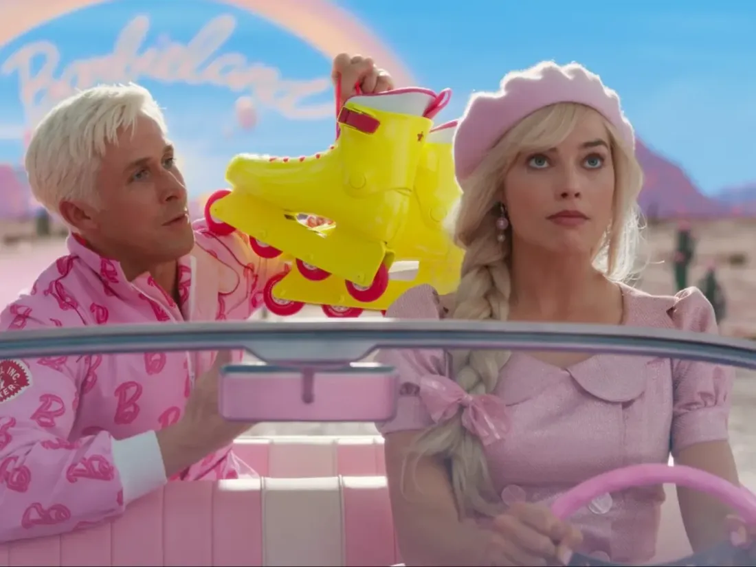 Ryan Gosling (Ken) et Margot Robbie (Barbie) dans Barbie.