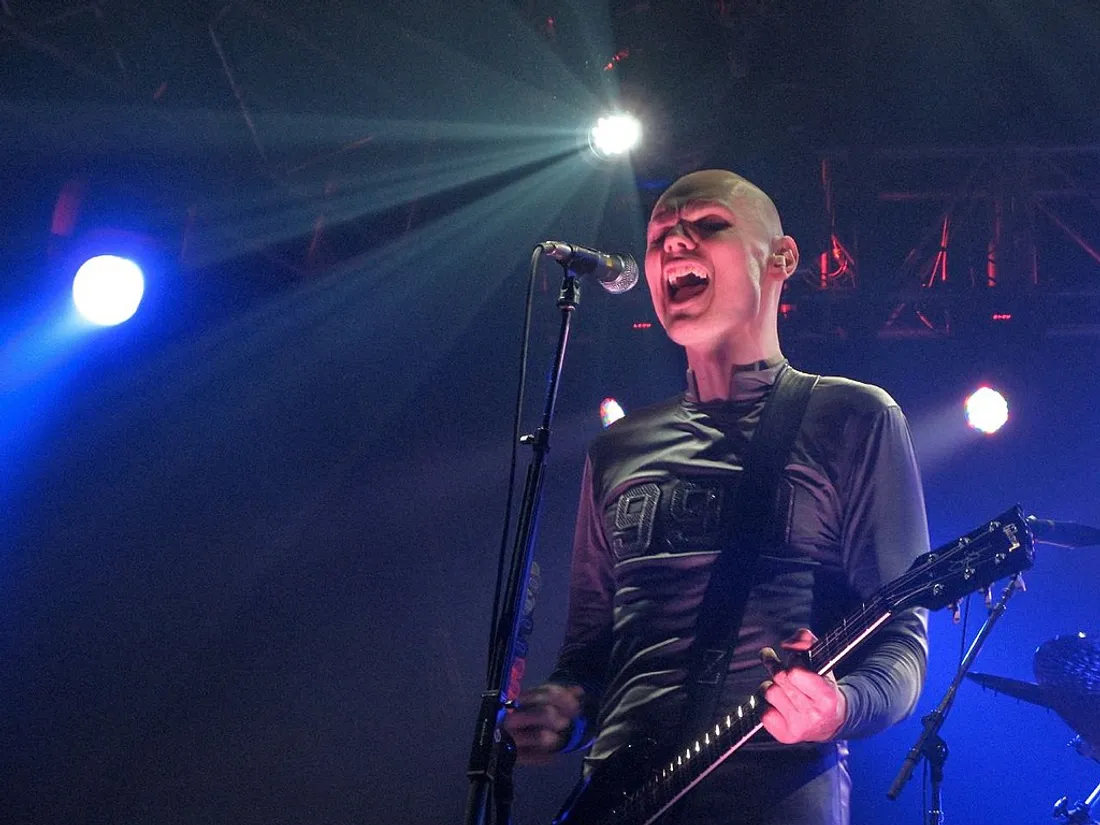 Billy Corgan en concert avec les Smashing Pumpkins.