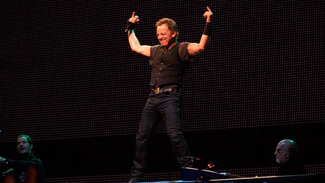 Bruce Springsteen fait sa 'Victory pose"