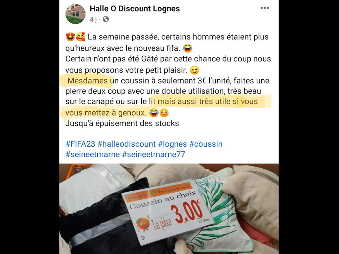 Polémique autour d'une publicité de la Halle O Discount