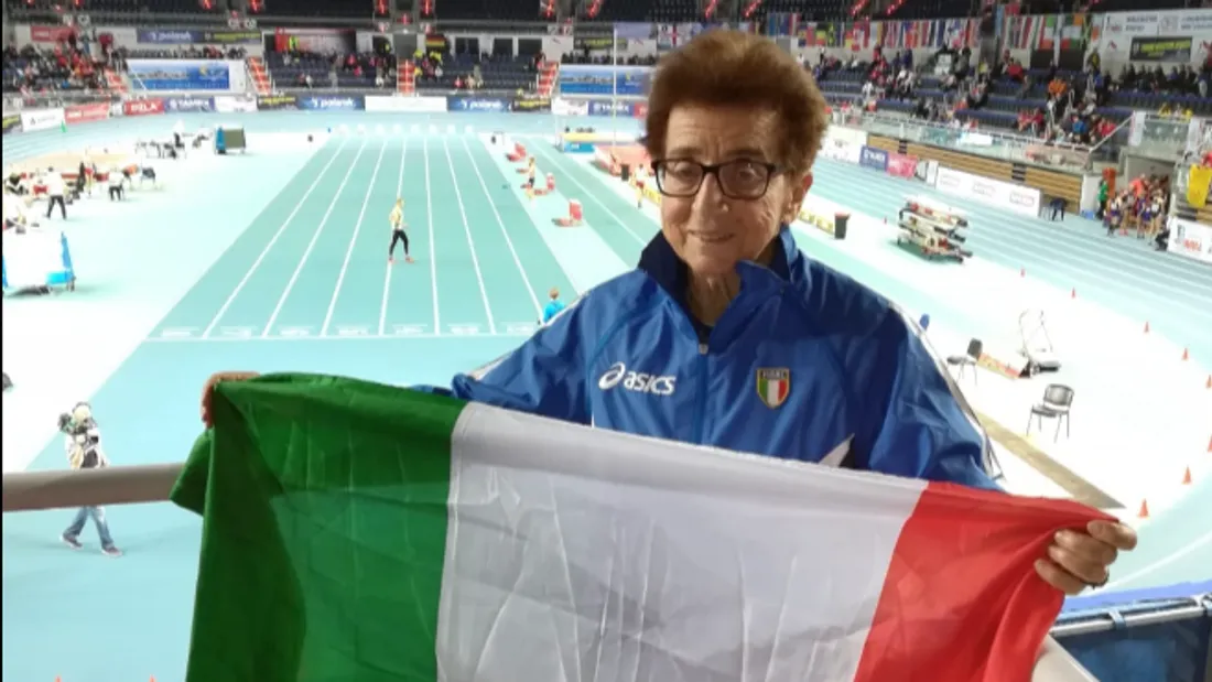 Emma Maria Mazzenga, recordwoman du 200m, à 90 ans.