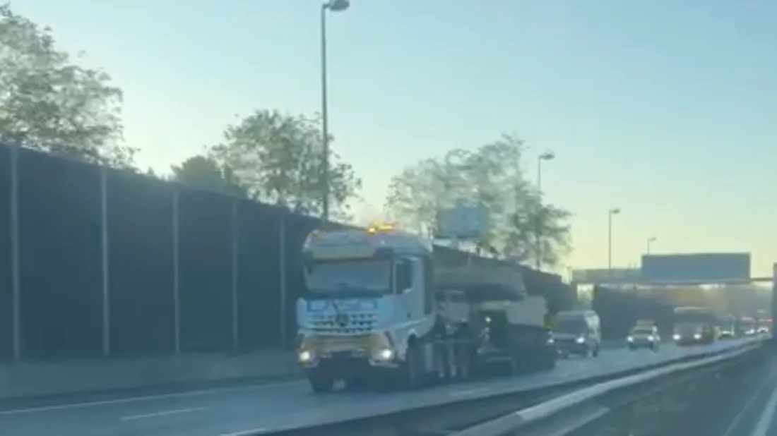 Le convoi militaire américain vendredi 15 novembre sur la rocade bordelaise