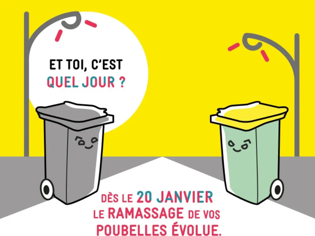 Le ramassage des poubelles changent lundi 20 janvier