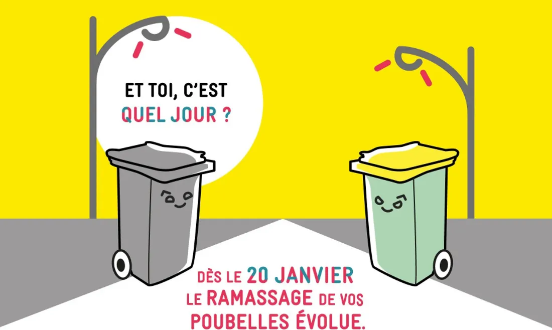 Le ramassage des poubelles changent lundi 20 janvier