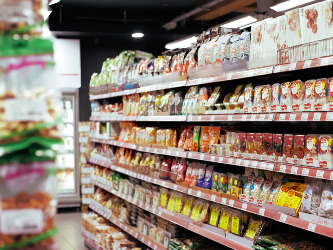 Les rayons d'un supermarché