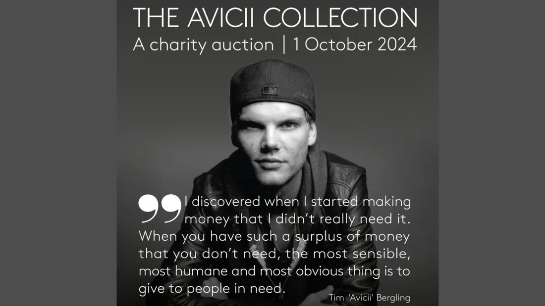 La famille du défunt DJ Avicii va mettre ses objets personnels aux enchères pour son association