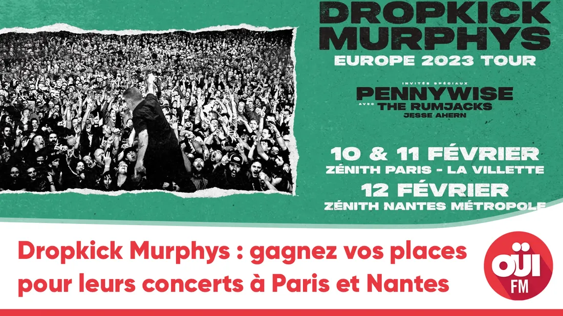 Dropkick Murphys : gagnez vos places pour leurs concerts à Paris et Nantes