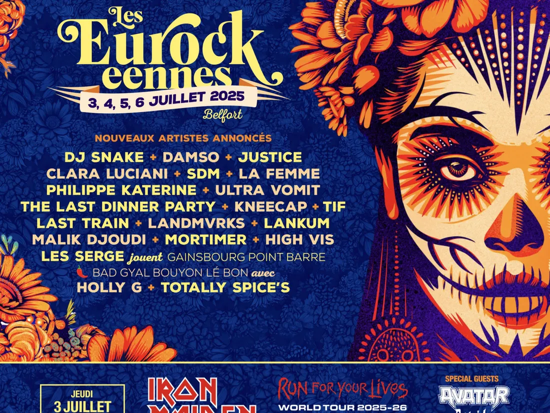 DJ Snake, Justice… découvrez l’affiche des Eurockéennes 2025 !