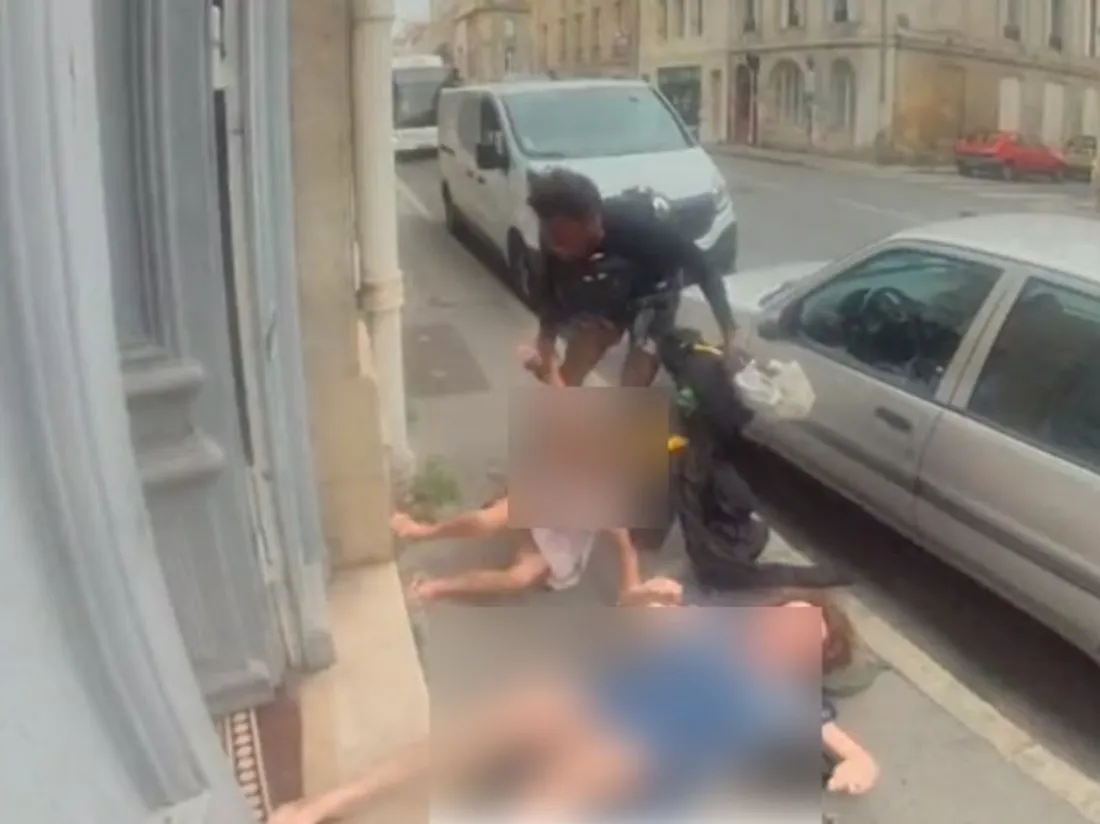 Un extrait de la vidéo de l'agression d'une grand-mère et sa petite-fille