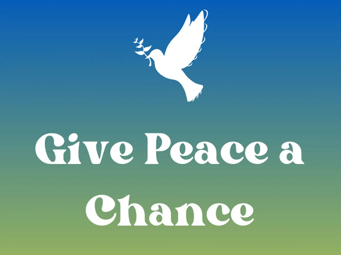 Le logo "Give Peace a Chance".