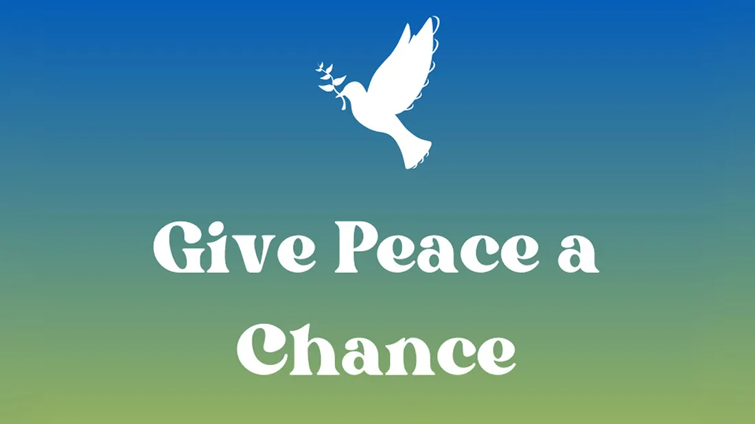 Le logo "Give Peace a Chance".