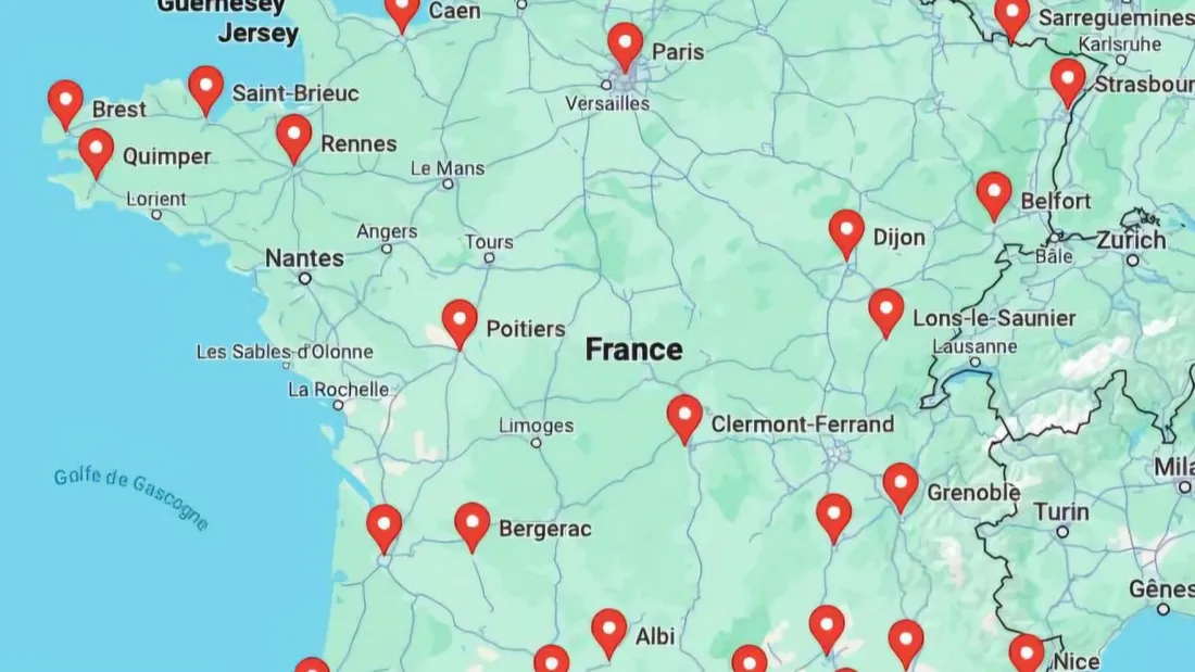 La carte des mobilisations prévues ce jeudi 16 mai