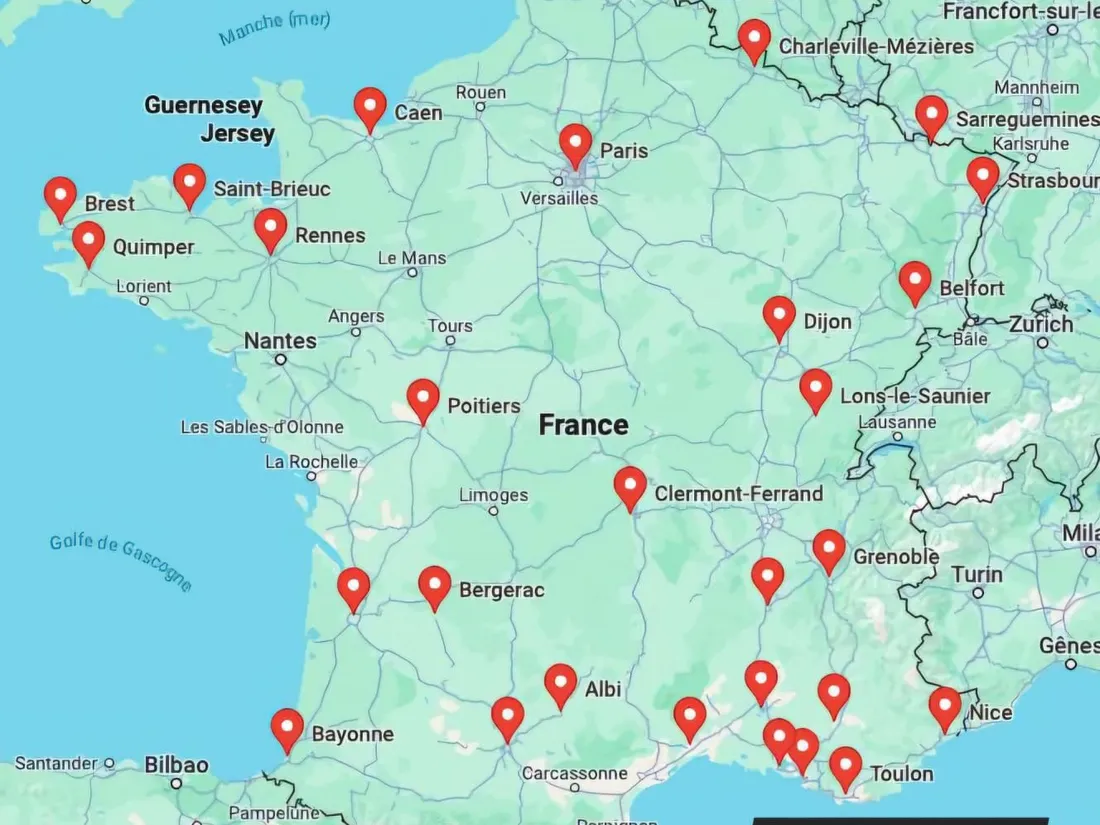 La carte des mobilisations prévues ce jeudi 16 mai