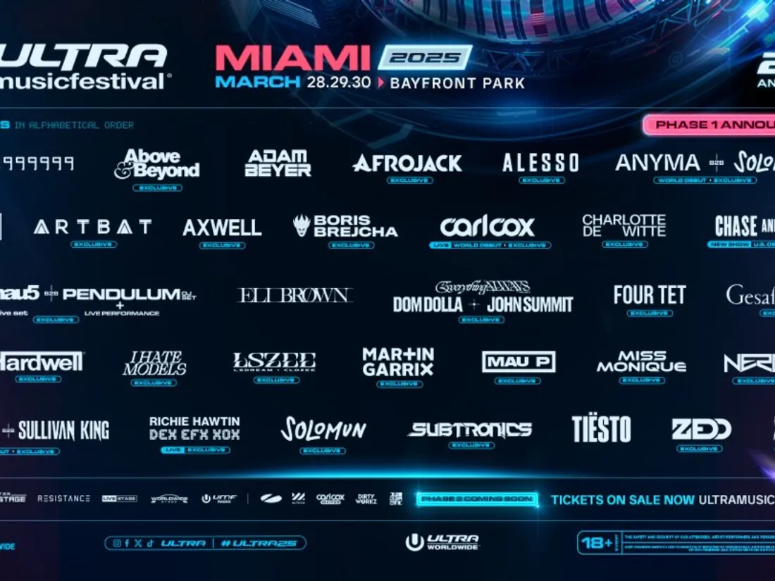 Zedd, Alesso, Martin Garrix, Gesaffelstein… la programmation de l’Ultra Miami 2025 se dévoile