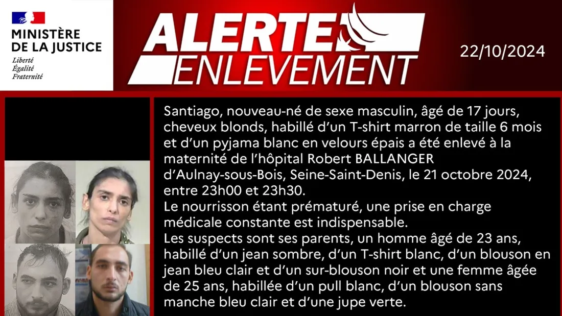 Une alerte enlèvement a été déclenchée.