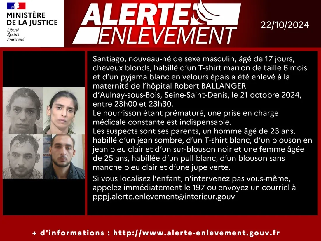 Une alerte enlèvement a été déclenchée.