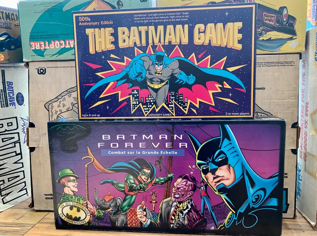 Deux jeux de société à l'effigie de Batman, de vraies pièces de collection. 