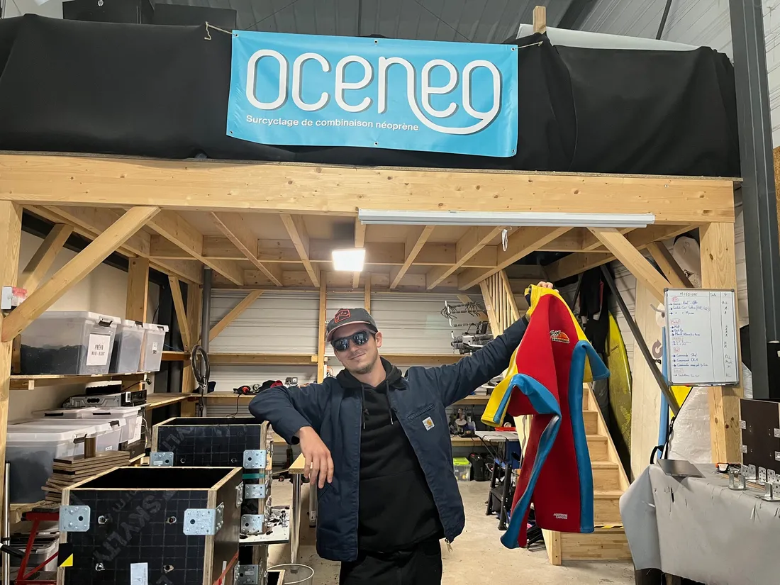 Marco Madrouillet a développé une technique pour recycler les combinaison de surf
