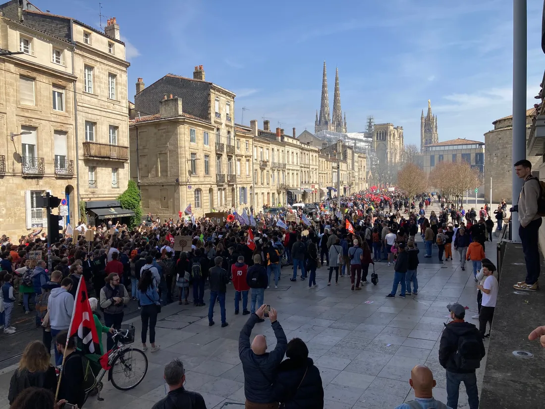 Manifestations devant le palais de justice de Bordeaux, le 26 mars 2023.