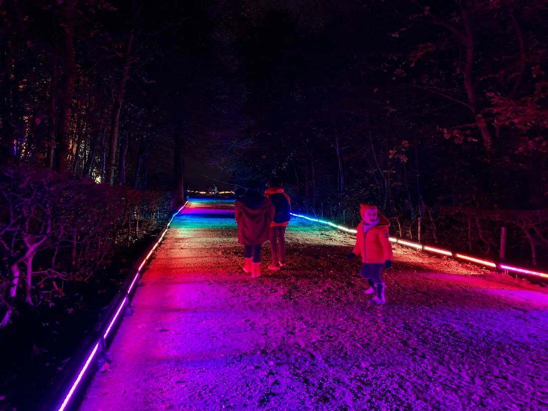La piste arc-en-ciel, 5e point du parcours Lumières en Seine.