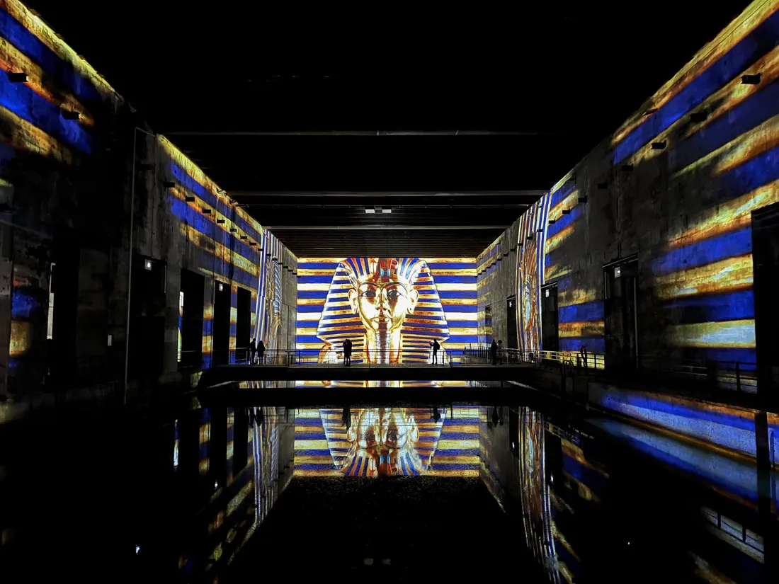 Une  exposition immersive sur l'Egypte débute ce vendredi 21 février 2025 aux Bassins des Lumières