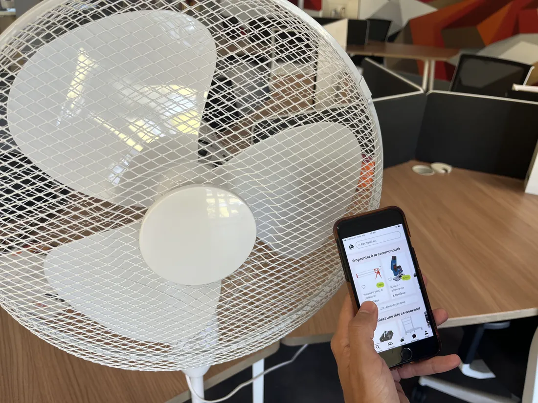 Sur l'application de partage Poppins, vous pouvez aussi mettre votre ventilateur en prêt ou location
