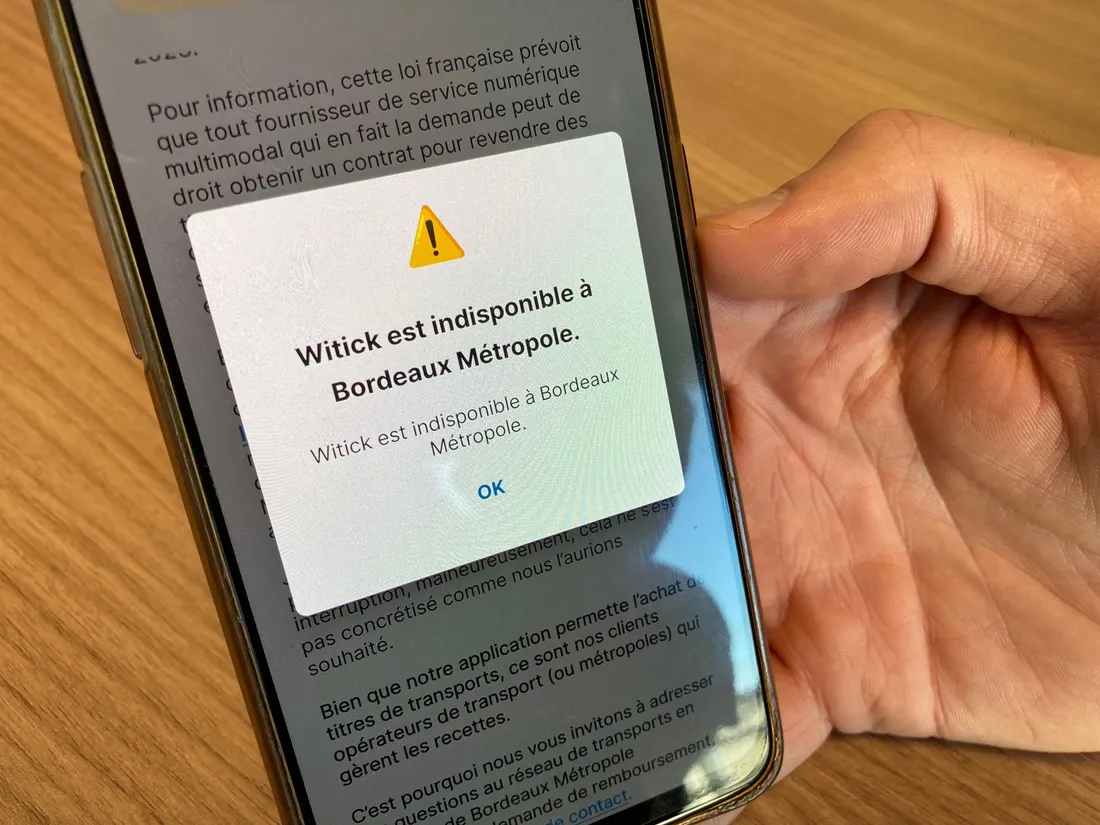 L'application Witick était disponible jusqu'au 1er janvier 204