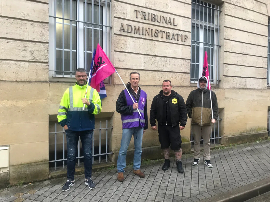 Sud PTT 33 et Solidaires, devant le tribunal administratif de Bordeaux ce mardi 9 mai