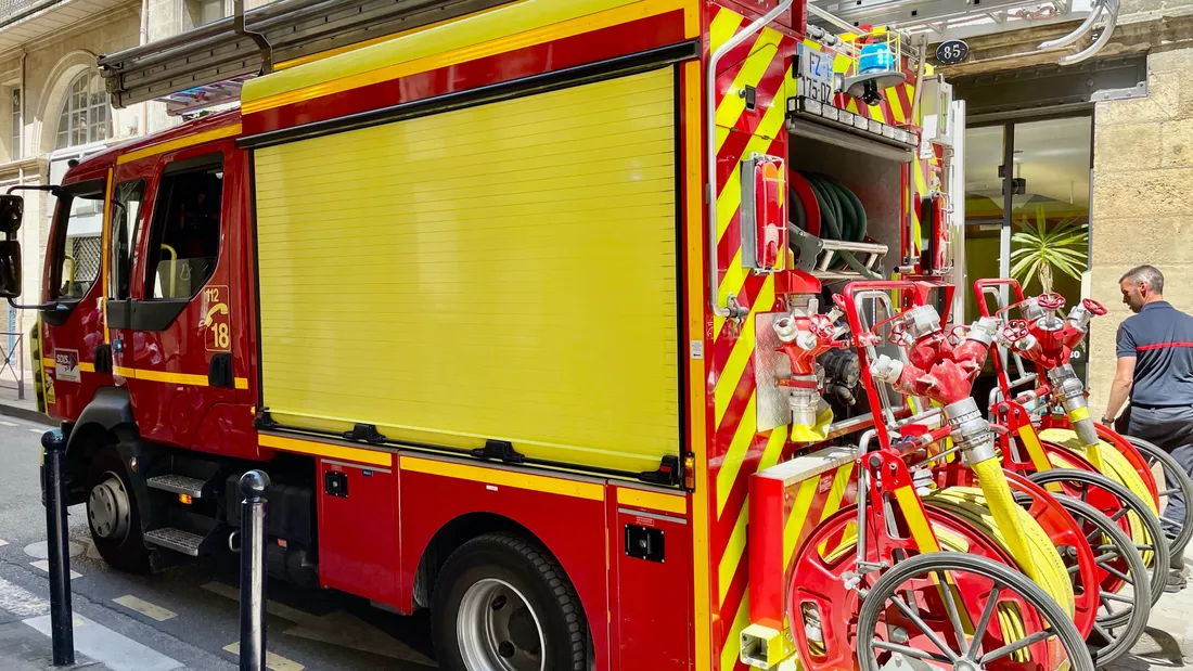 Camion de pompiers à Bordeaux