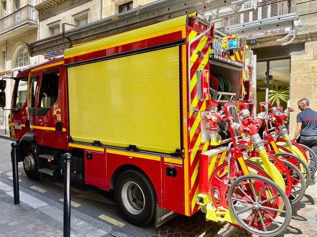 Camion de pompiers à Bordeaux