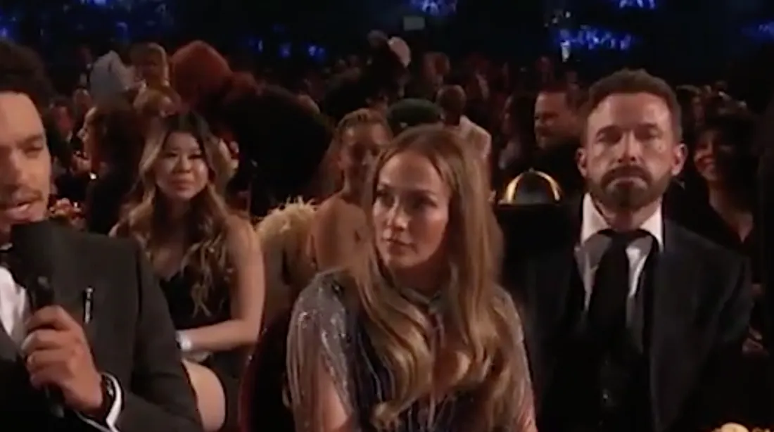 Jennifer Lopez et Ben Affleck lors de la 65 e cérémonies des Grammys Awards.
