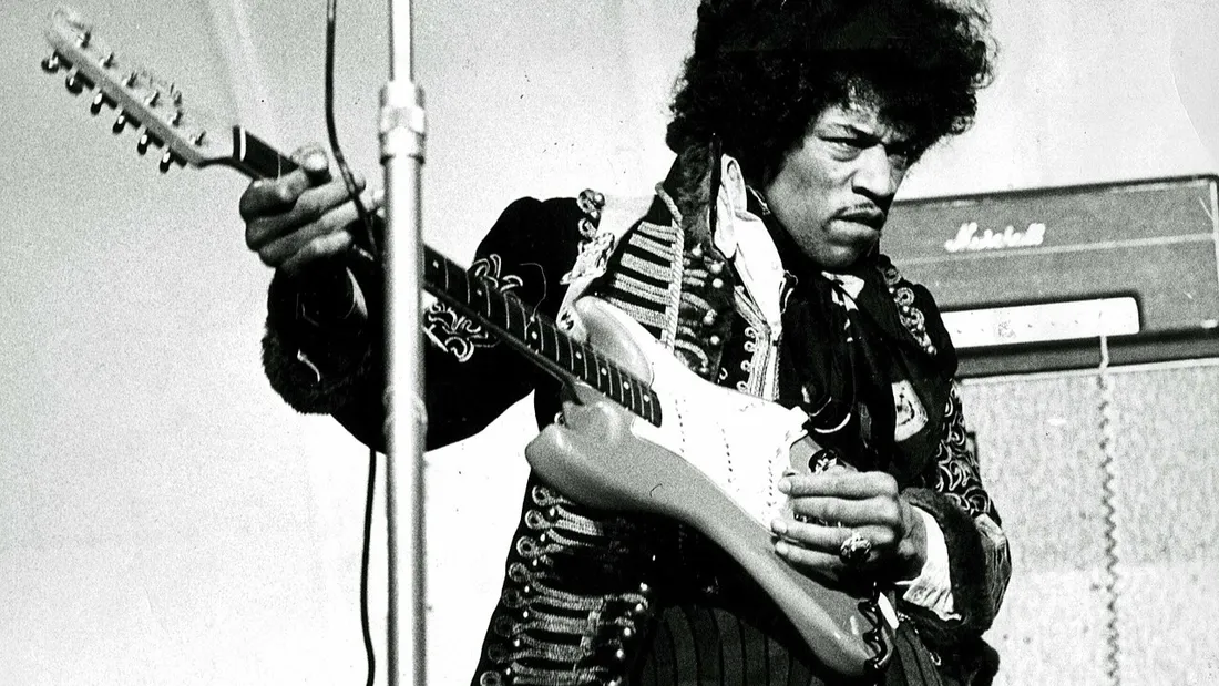 Jimi Hendrix lors d'un concert au Gröna Lund à Stockholm, le 24 mai 1967.